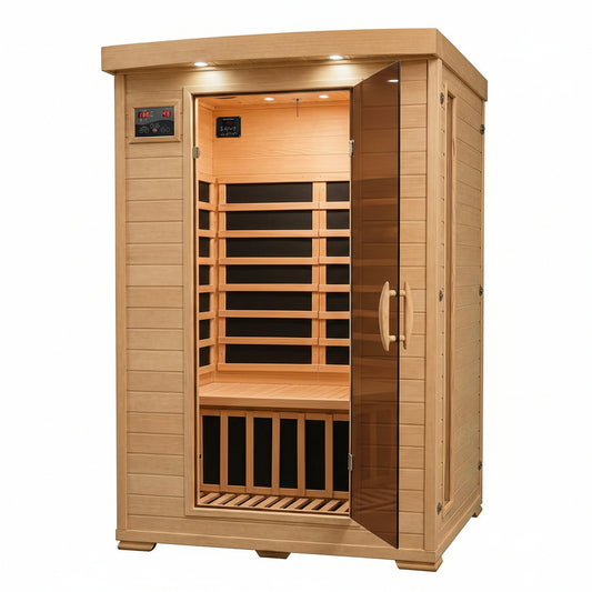 Coronado 2-Person Hemlock Deluxe Infrared Sauna with 6 Carbon Heaters